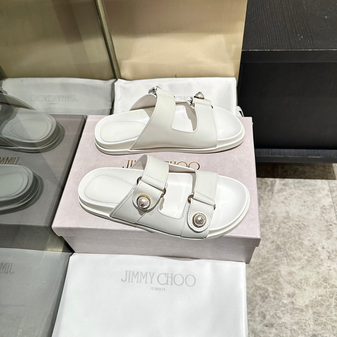 Jimmy Fayence Sandal White Leather 326423