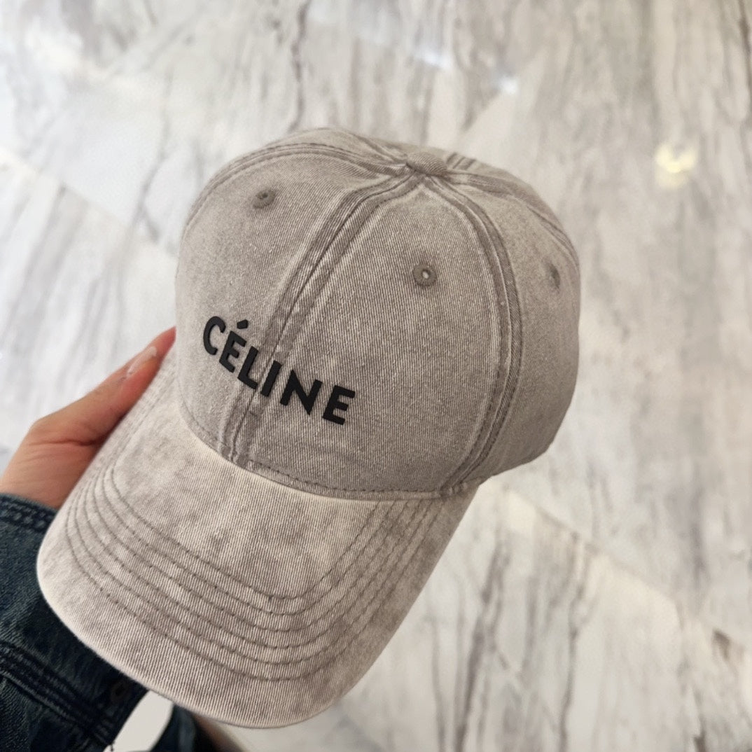 BASEBALL CAP MODEL 650043 IN WASHED GREY DENIM