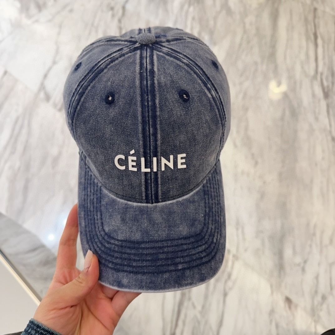 BASEBALL CAP MODEL 650044 IN WASHED BLUE DENIM