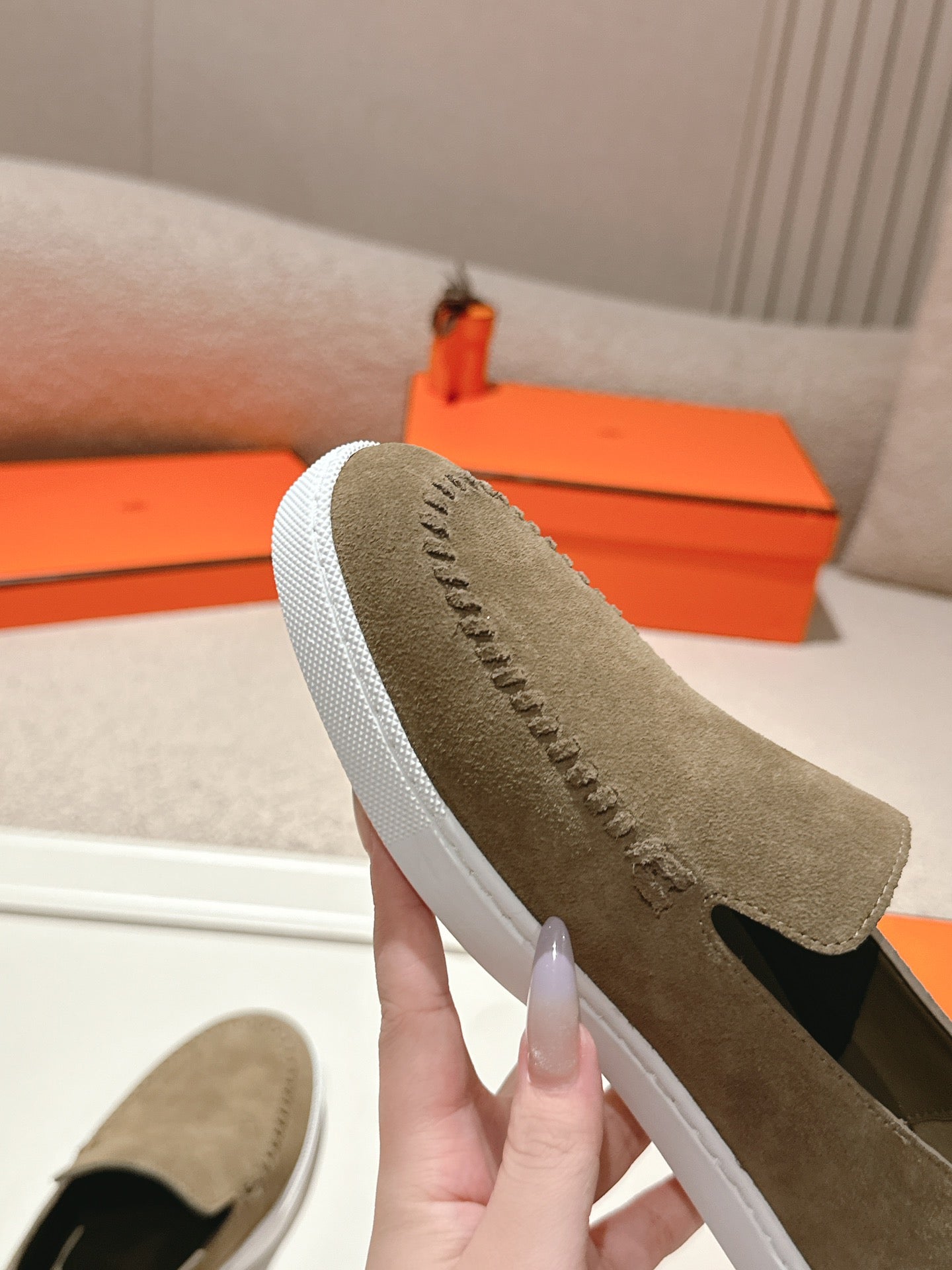 HM Julien Loafer Dark Khahi Suede 577427