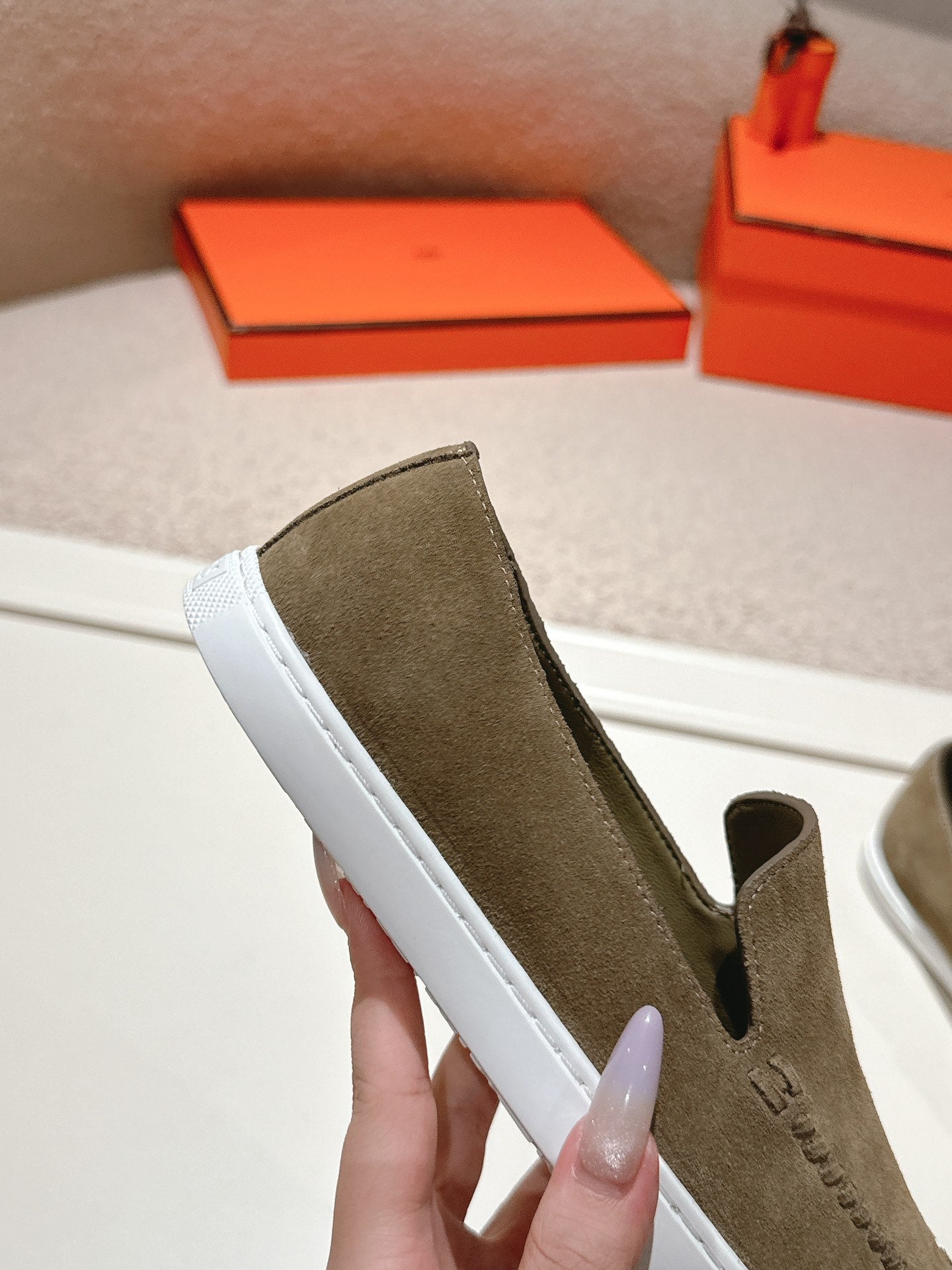 HM Julien Loafer Dark Khahi Suede 577427