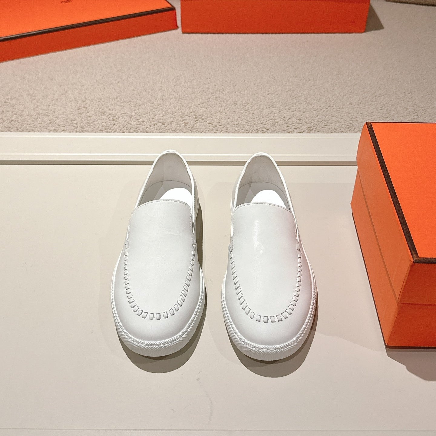 HM Julien Loafer White Calfskin 577429