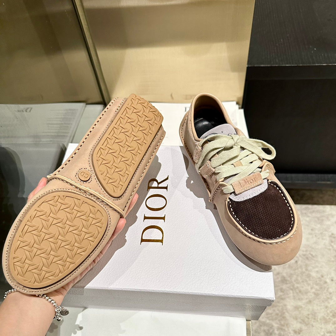 CD 26s Roadie Sneakers Beige Brown Suede Calfskin 157597