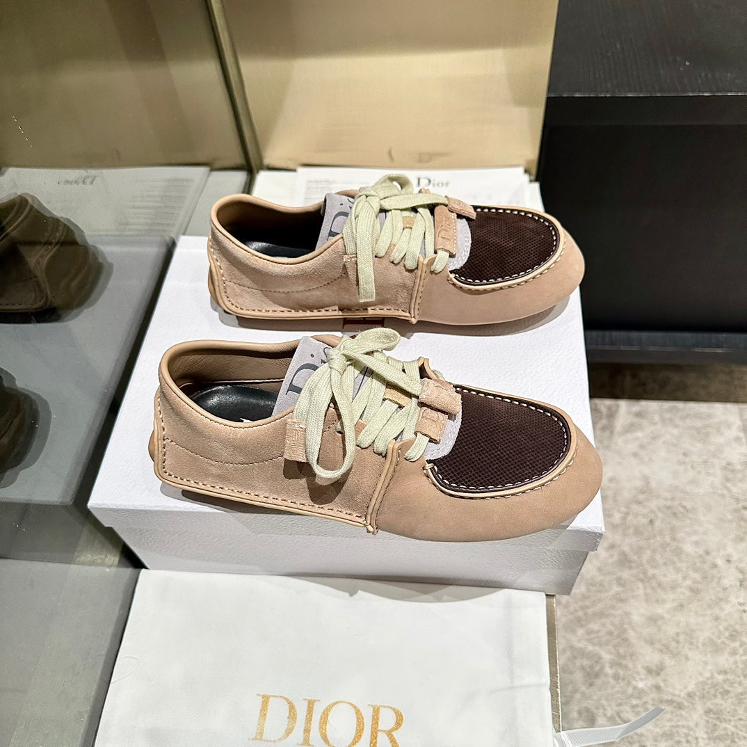 CD 26s Roadie Sneakers Beige Brown Suede Calfskin 157597