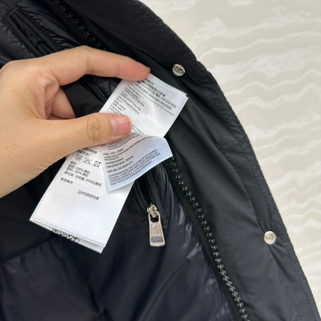 Moncler 2026 Black Hanoverian Hooded Long Down Jacket 446778