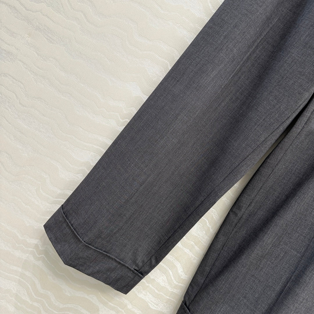 The Row Wide-Leg Trousers Taupe Cotton 373474