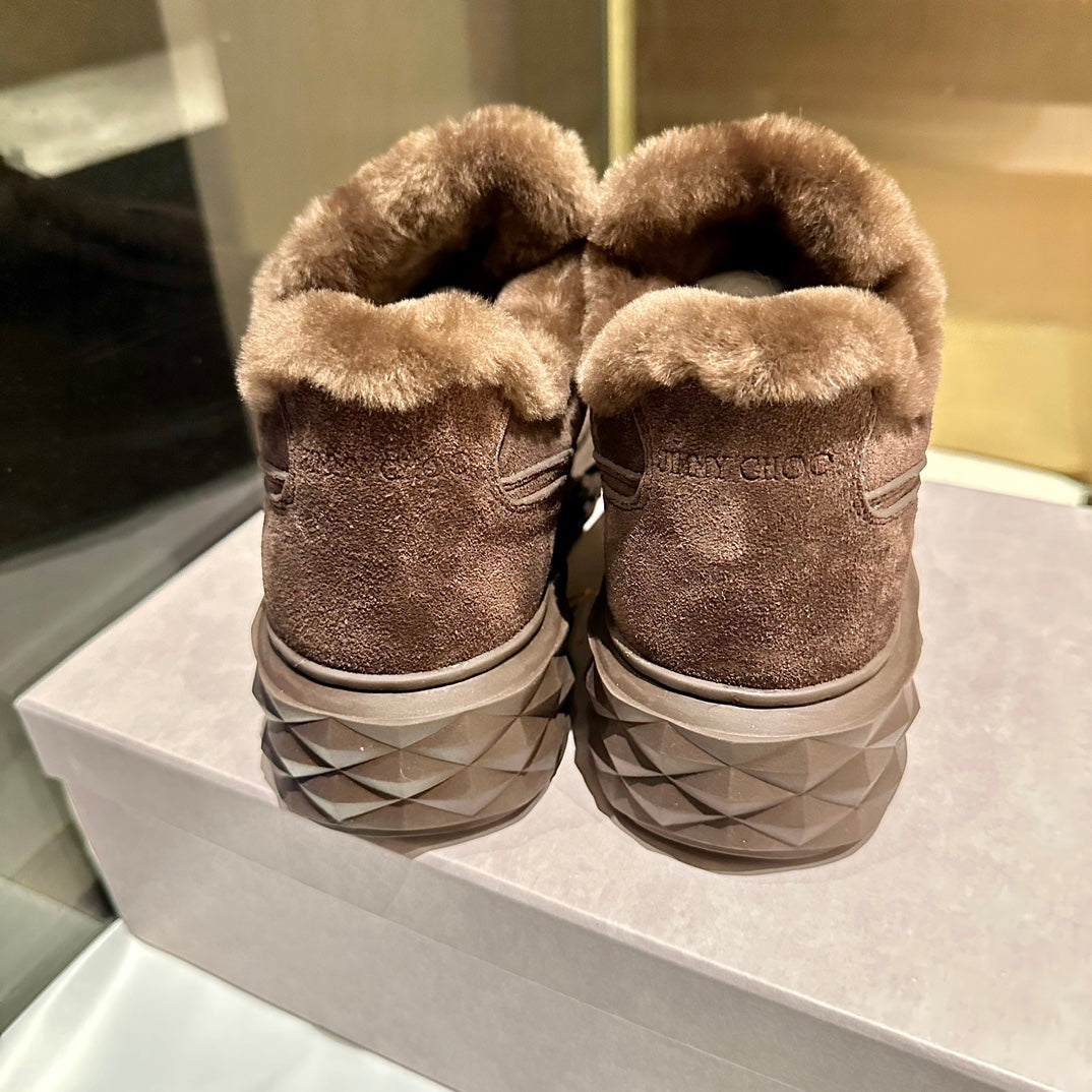 Jimmy Diamond Maxi Retro F Trainer Coffee Suede Shearing 538896