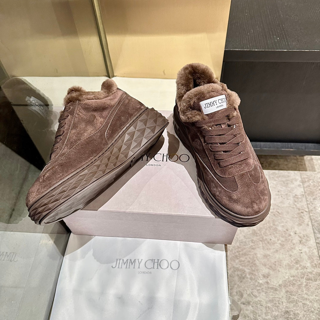 Jimmy Diamond Maxi Retro F Trainer Coffee Suede Shearing 538896