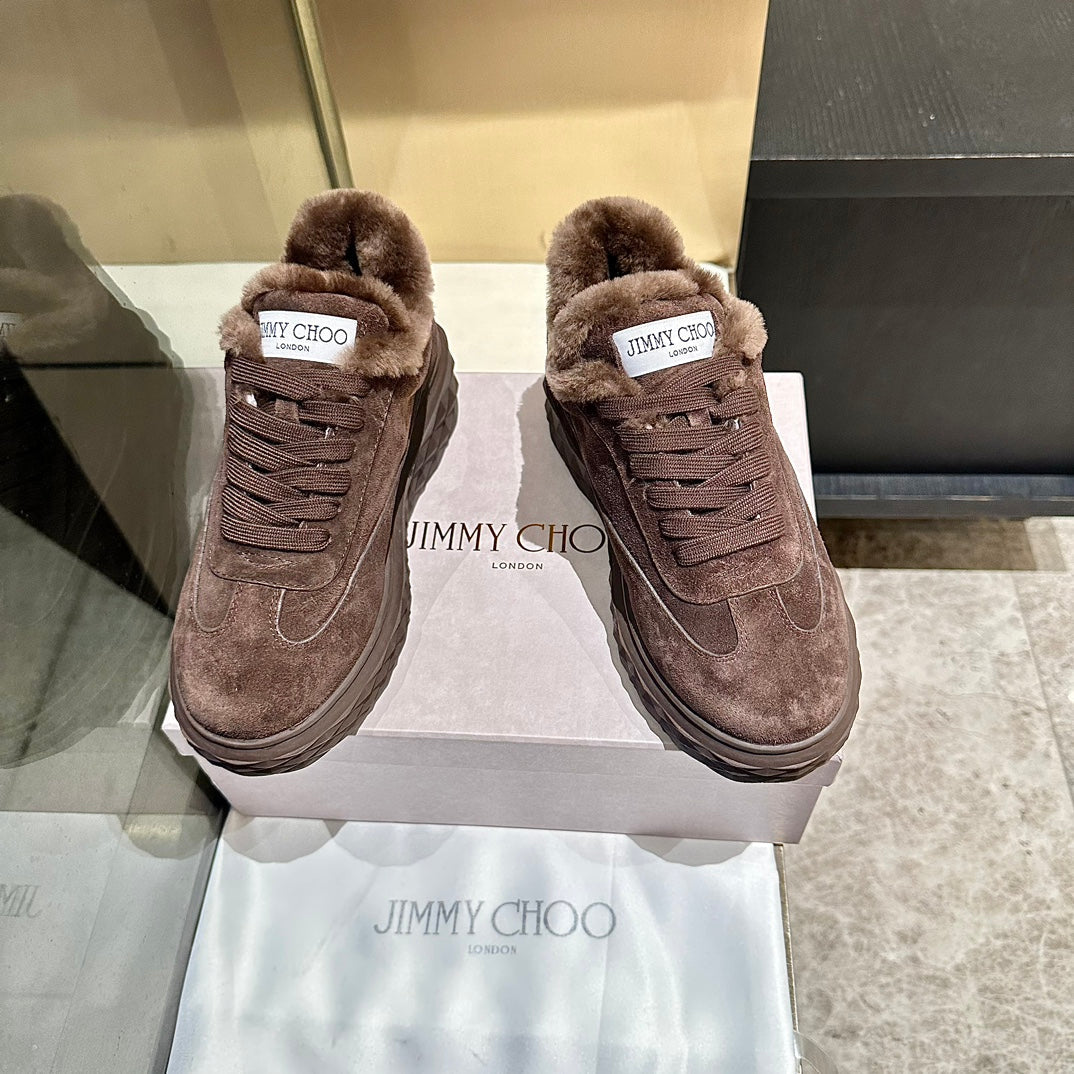 Jimmy Diamond Maxi Retro F Trainer Coffee Suede Shearing 538896