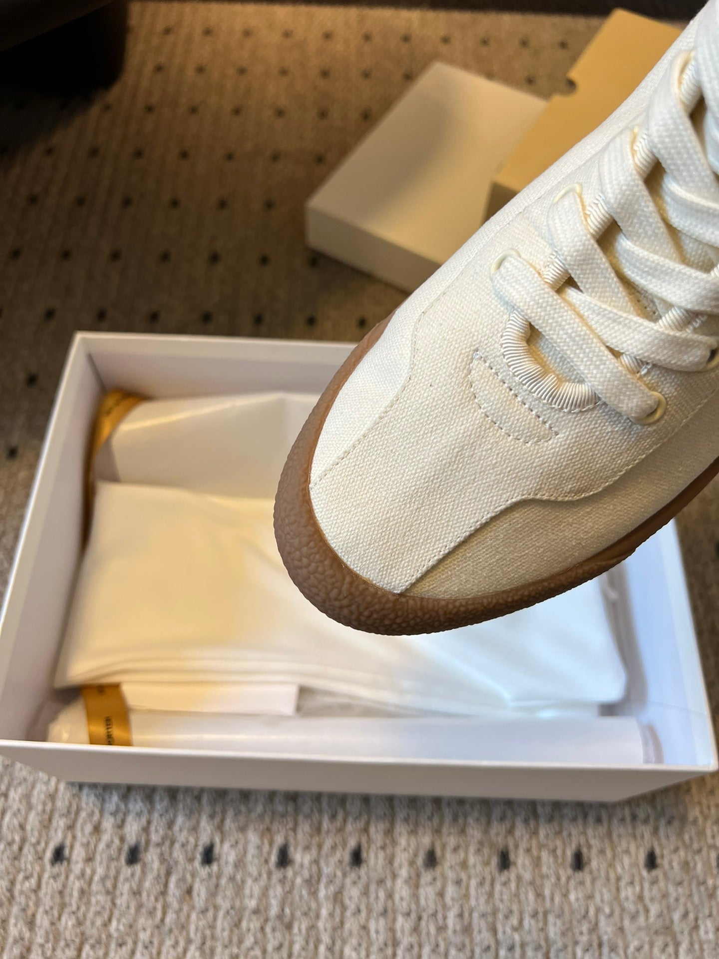 The Row 2025 High Sneaker White Canvas 561616