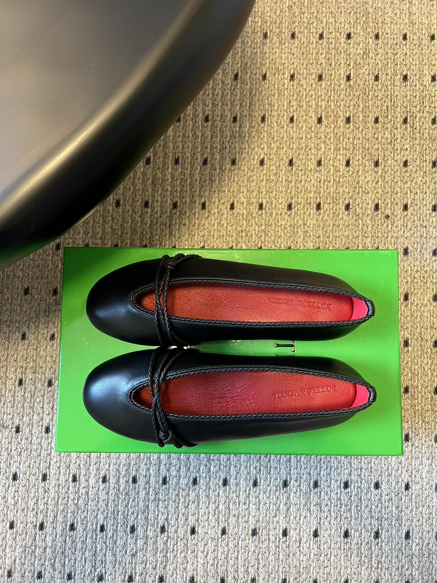 BV 26s Espadrille Ballet Flats Black Lambskin