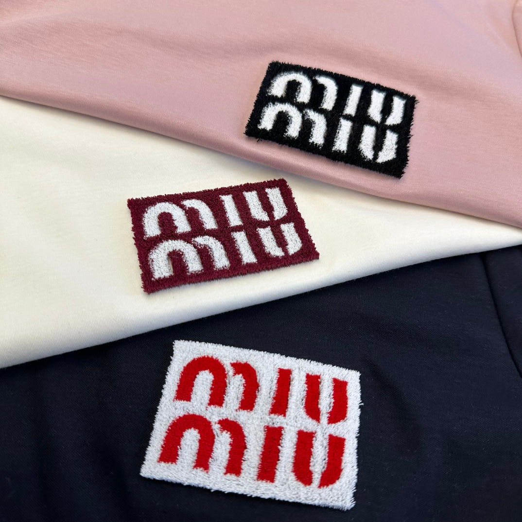 Miu SS26 Short-Sleeve T-Shirt Cotton 350883