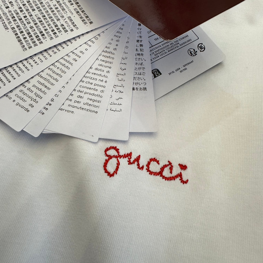 GG SS26 Short-Sleeve T-Shirt White Cotton 350715