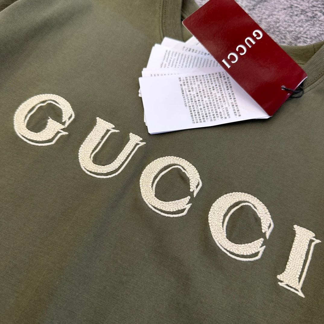 GG SS26 Oversized T-shirt Forest Green Cotton 350773