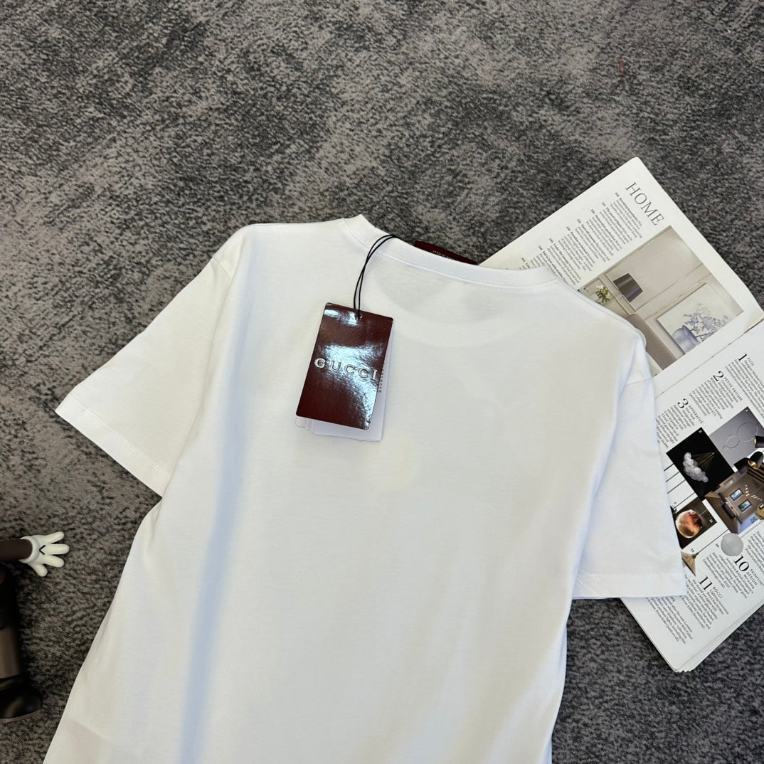 GG SS26 Short-Sleeve T-Shirt White Cotton 350766