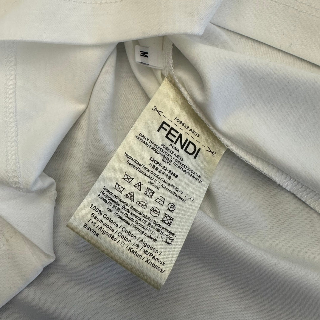 Fendi Roma Floral Heart Logo T-shirt Cotton 350696