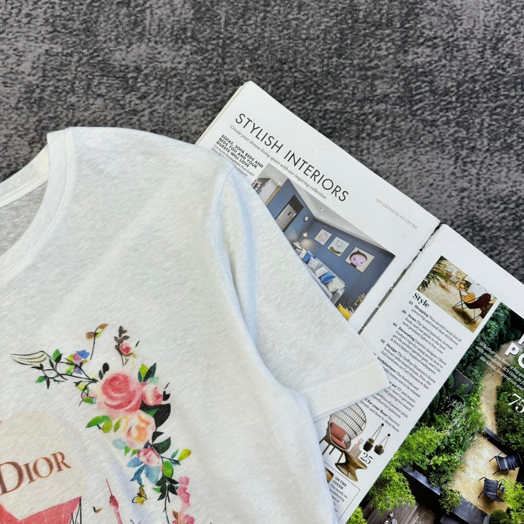 CD SS26 Carousel Print T-Shirt Cotton 350805