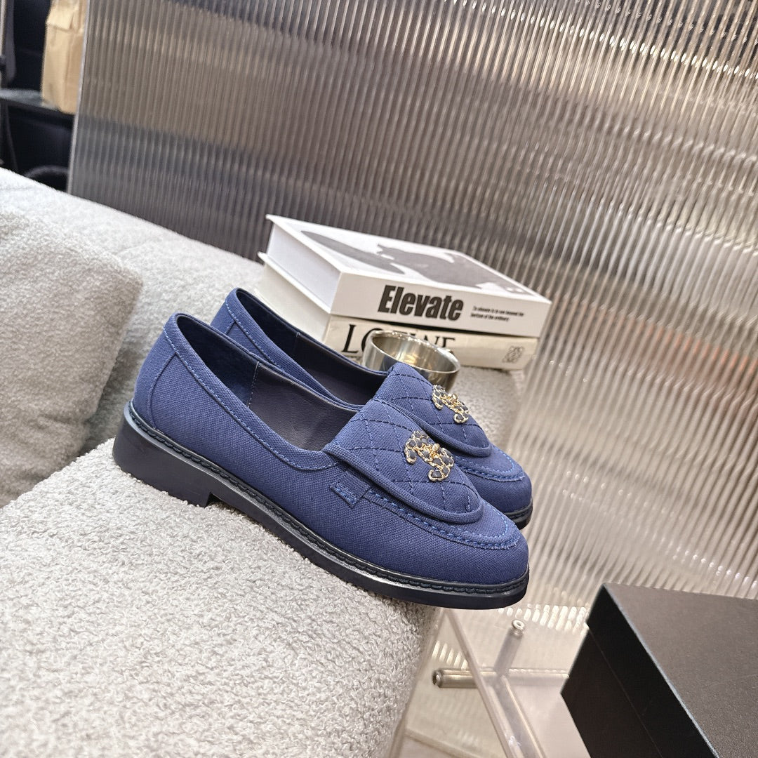 CC SS26 Loafers Blue Canvas 678952