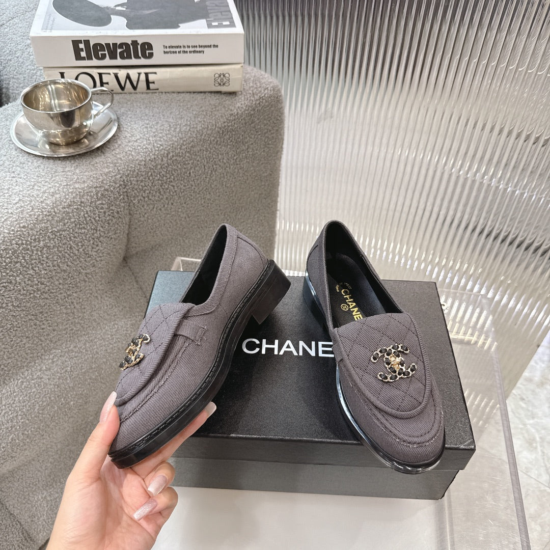 CC SS26 Loafers Grey Canvas 678953