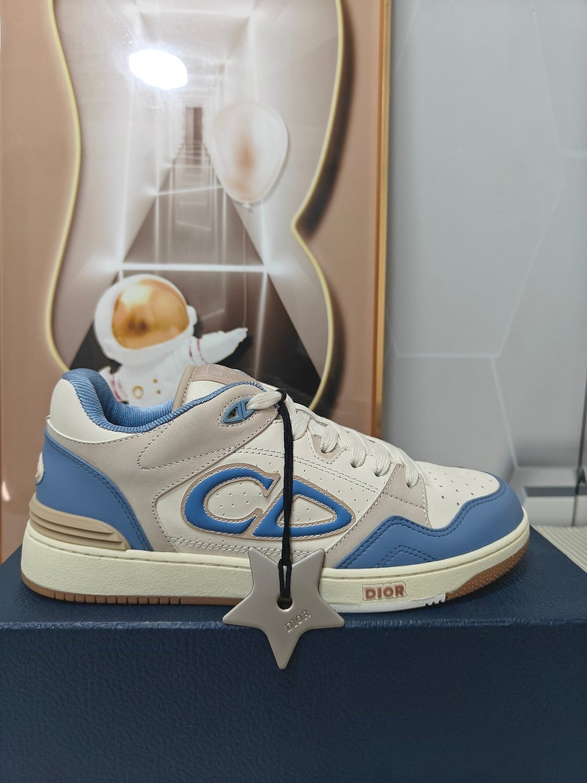 CD 26s Low Top Sneaker White Light Blue Calfskin 391852