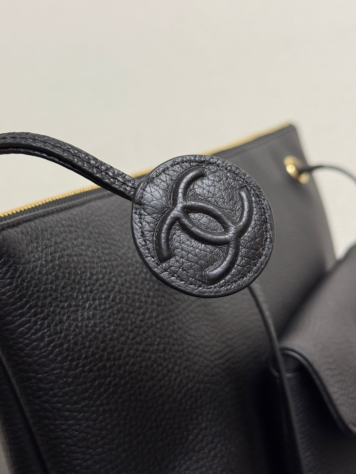 Chanel 2026 Tote Shoulder Bag 32cm Black Leather