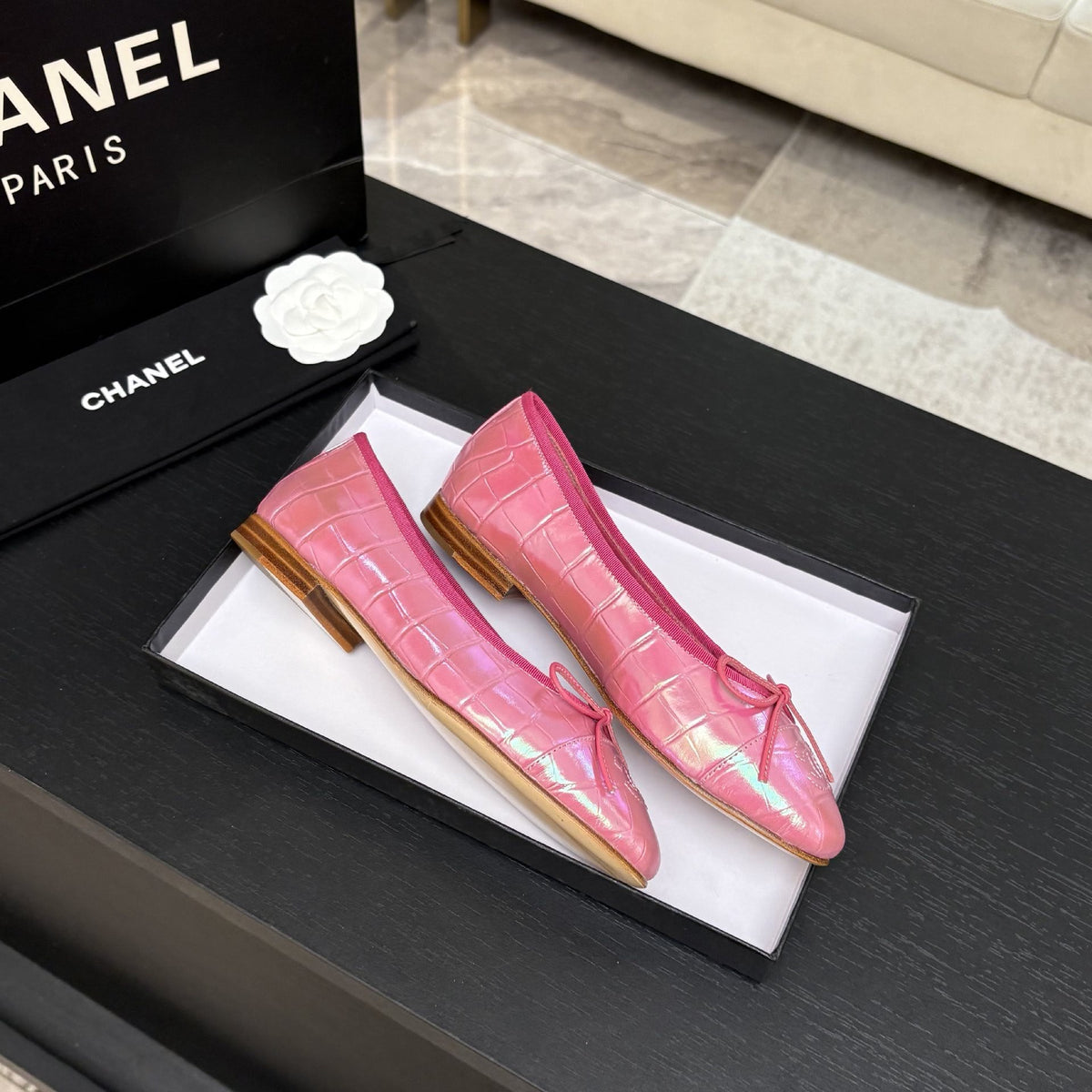 Chanel 2026 Two-Tone Ballet Flat Cowhide 168113