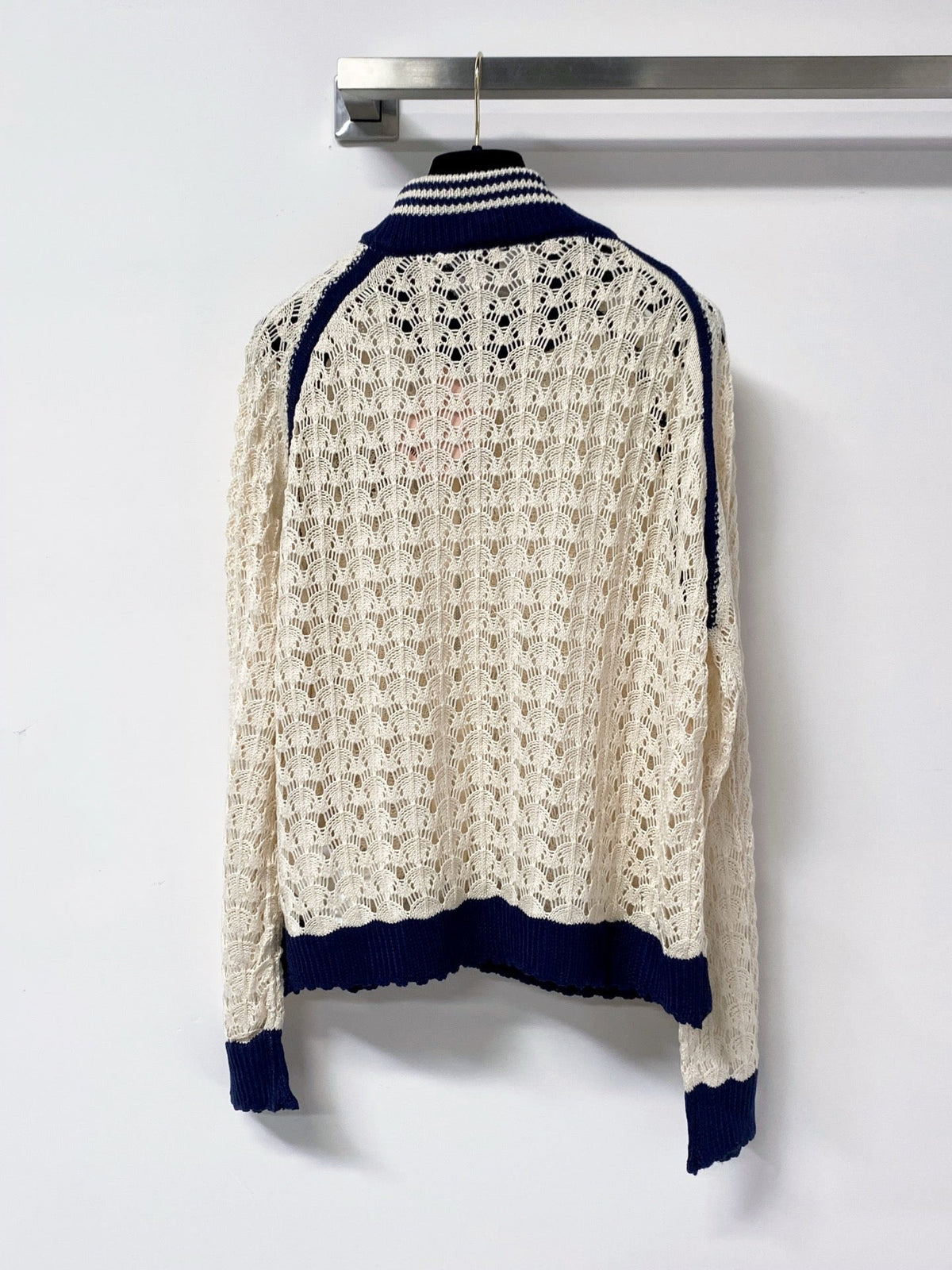 Miu Miu 26s Open-Knit Zip-Up Cardigan & Shorts Set 1458