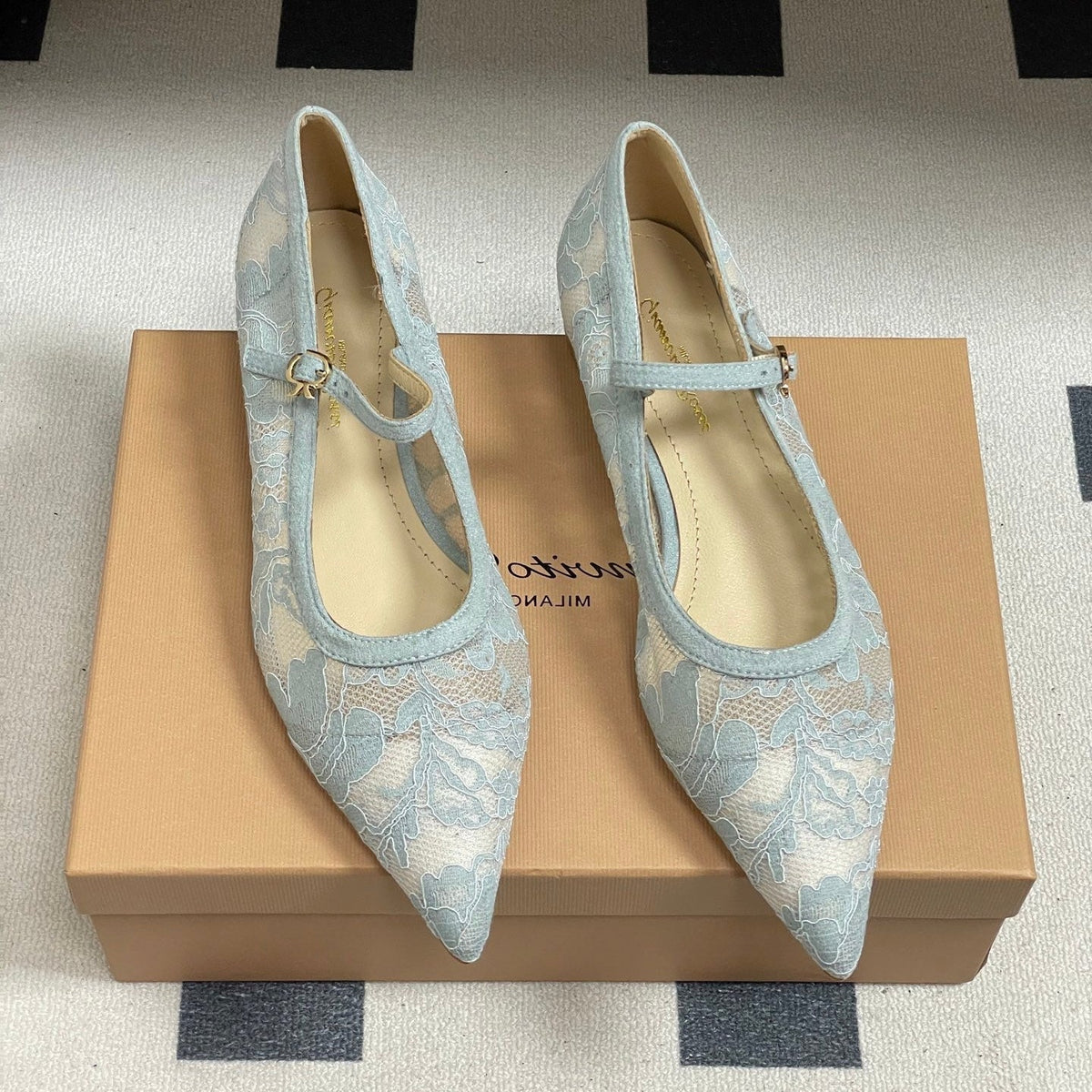 GR 26s Mary Jane Light Blue Lace 164796