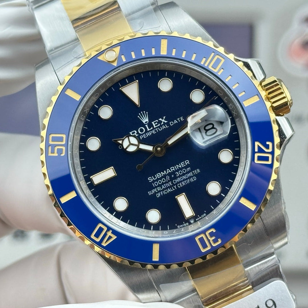 Rolex Submariner Date 41mm Gold Case Blue Ceramic Dial