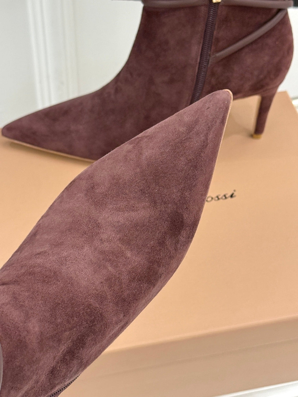 GR 26s Jungle Mamba Booties 8cm Burgundy Suede 175080