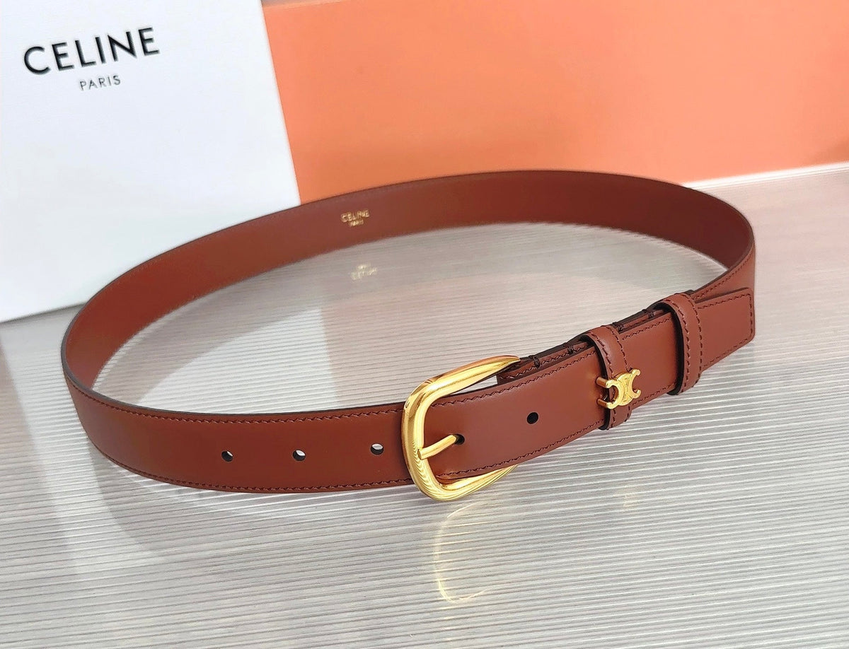 Celine 26s 3.0cm Belt Cowhide Leather 219545