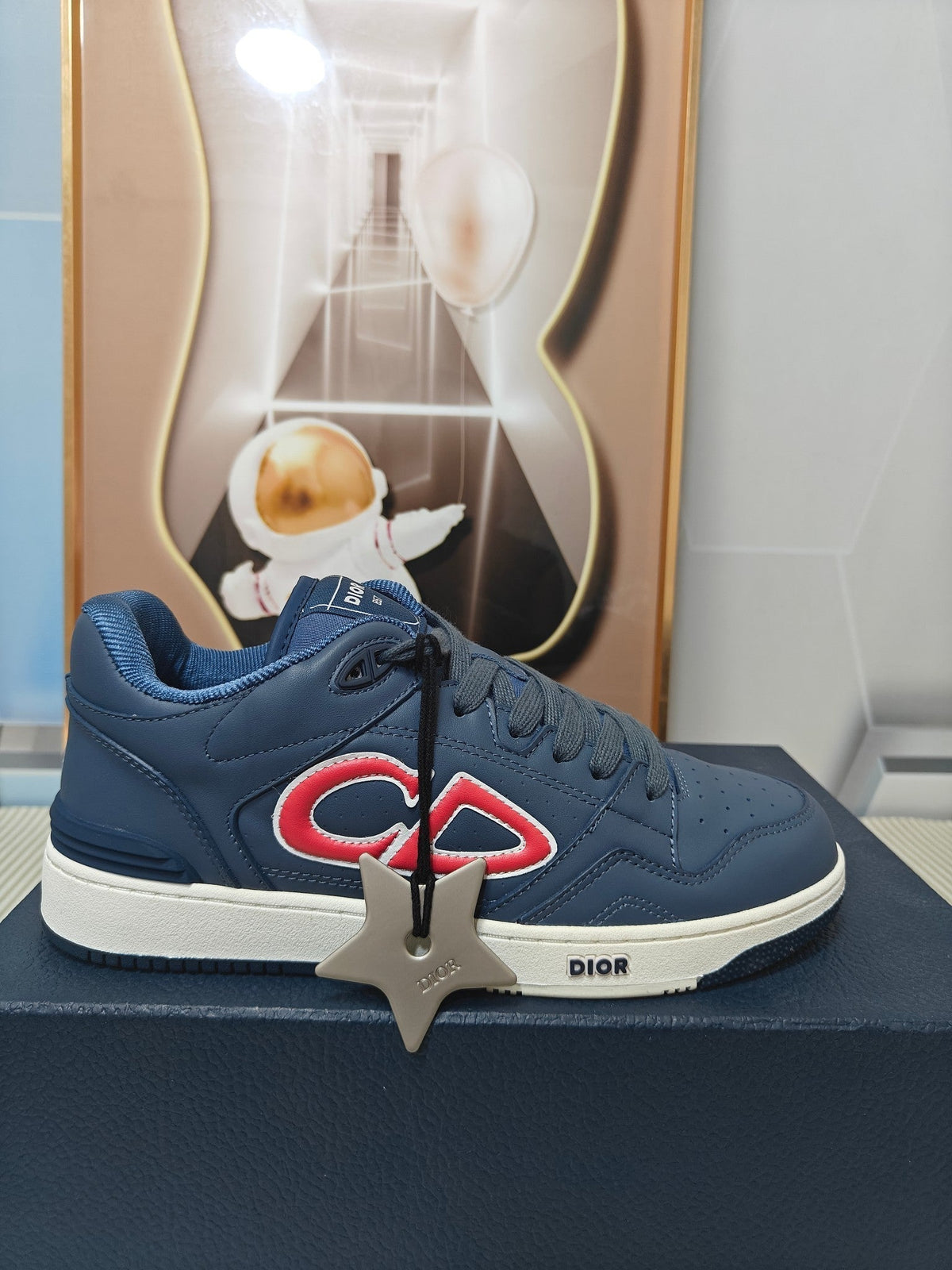 CD 26s Low Top Sneaker Dark Blue Calfskin 624195