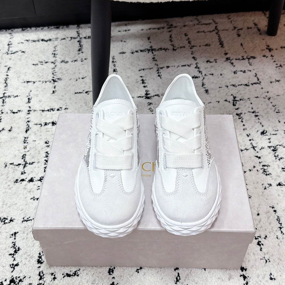 Jimmy Choo 26S Sneakers White Suede 528146