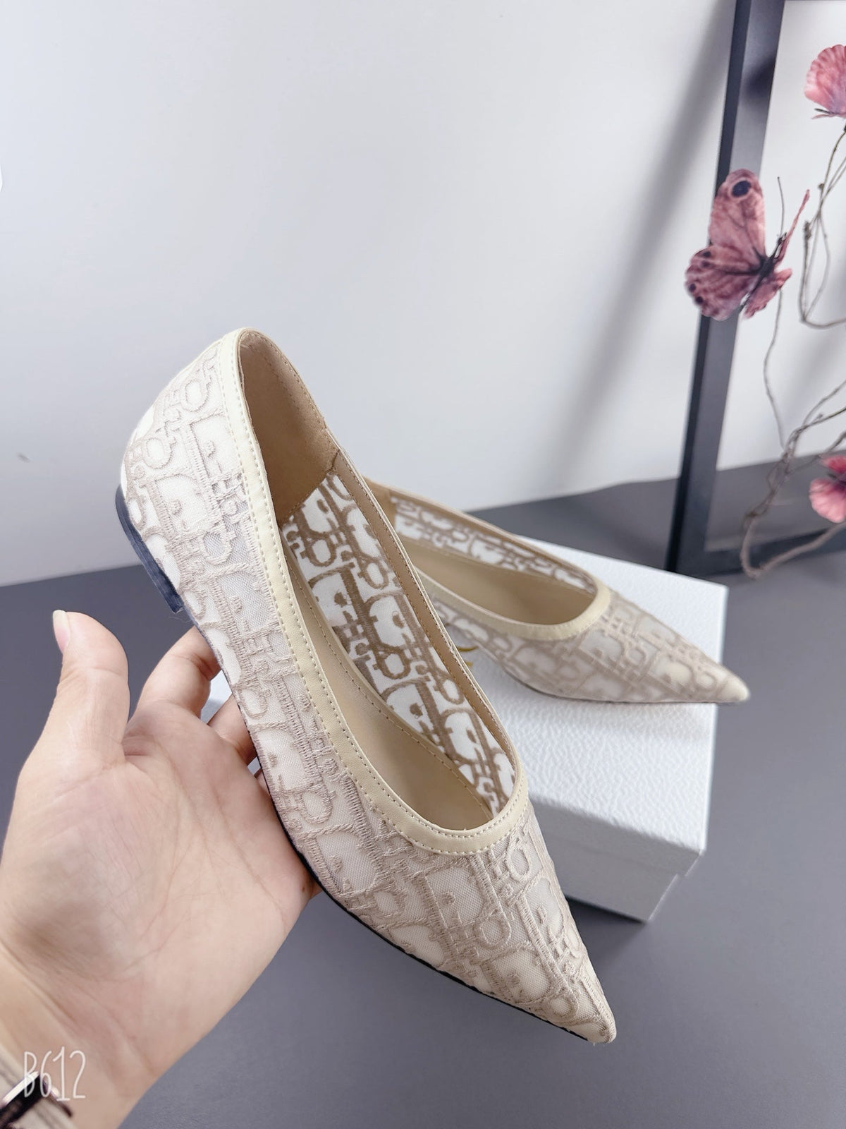 CD 2026 Cruise Ballet Flats Patent Calfskin 157650