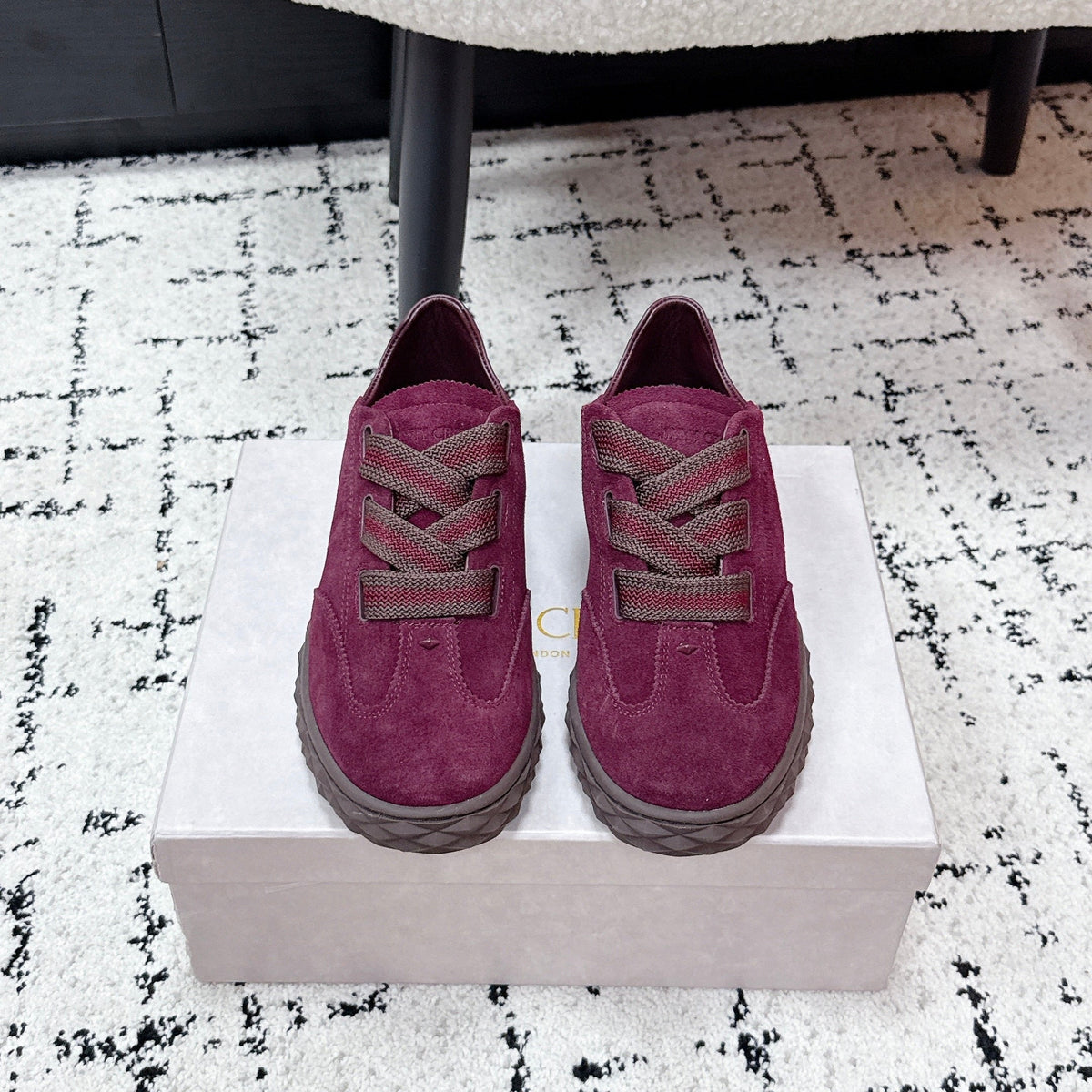 Jimmy Choo 26S Sneakers Dark Red Suede 492165