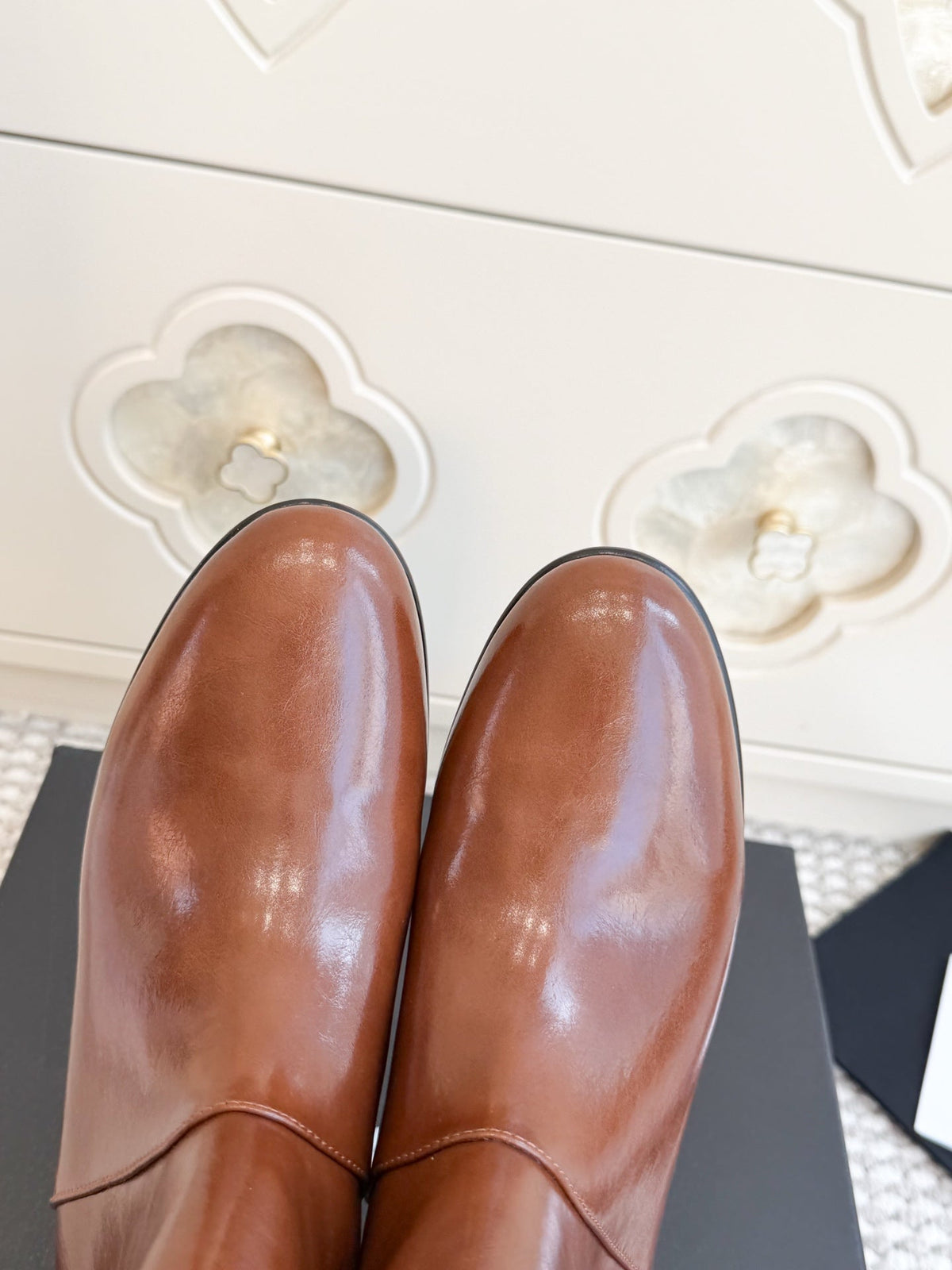 Chanel 26s Short Boots Brown Calfskin