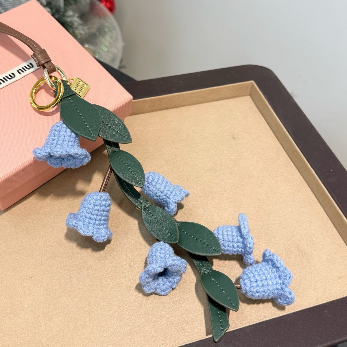 Miu Miu Lilac Crochet Floral Charm