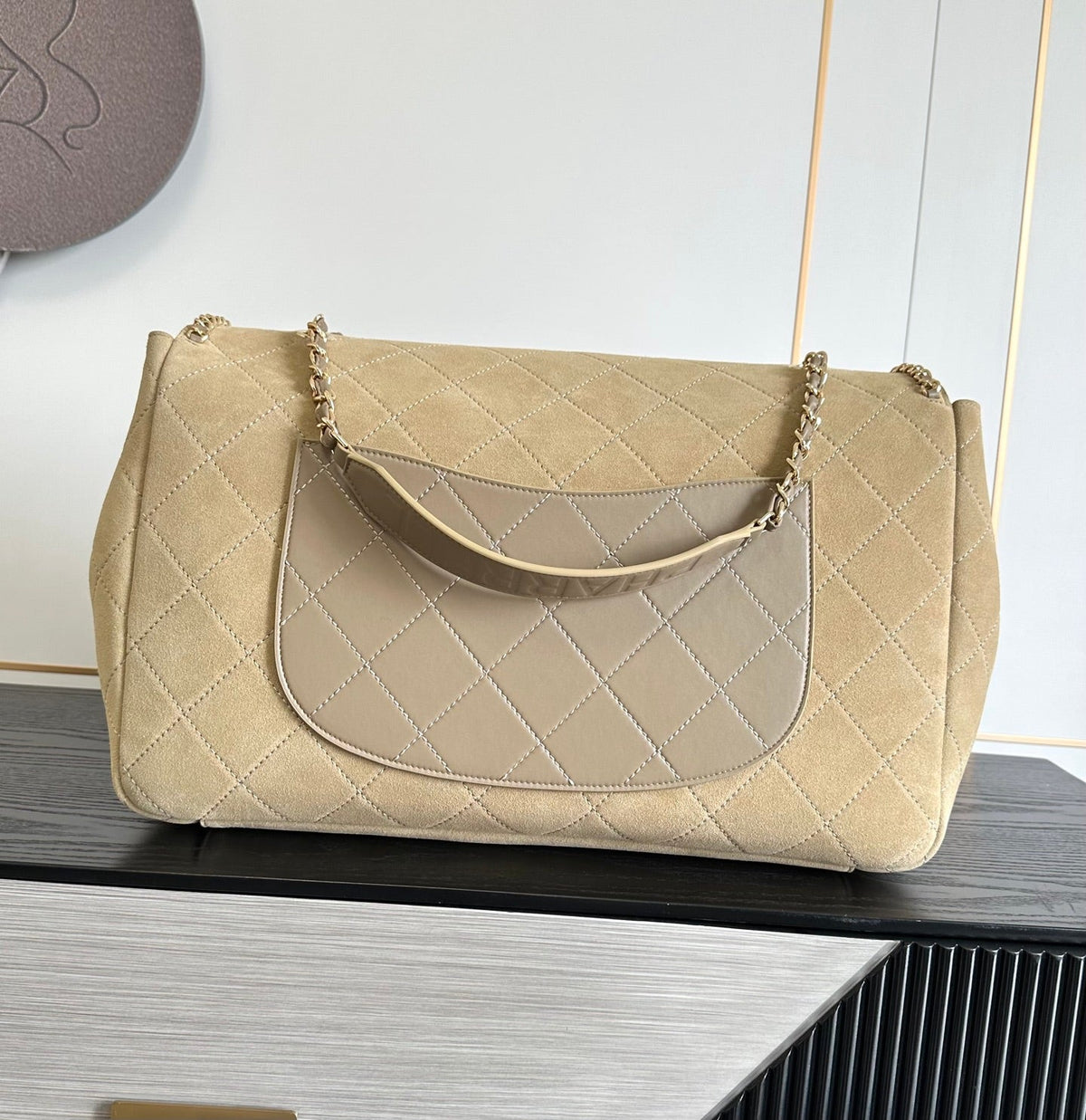 Chanel 2026 x Pharrell Williams Suede XXL Flap Bag Suede Leather 167141