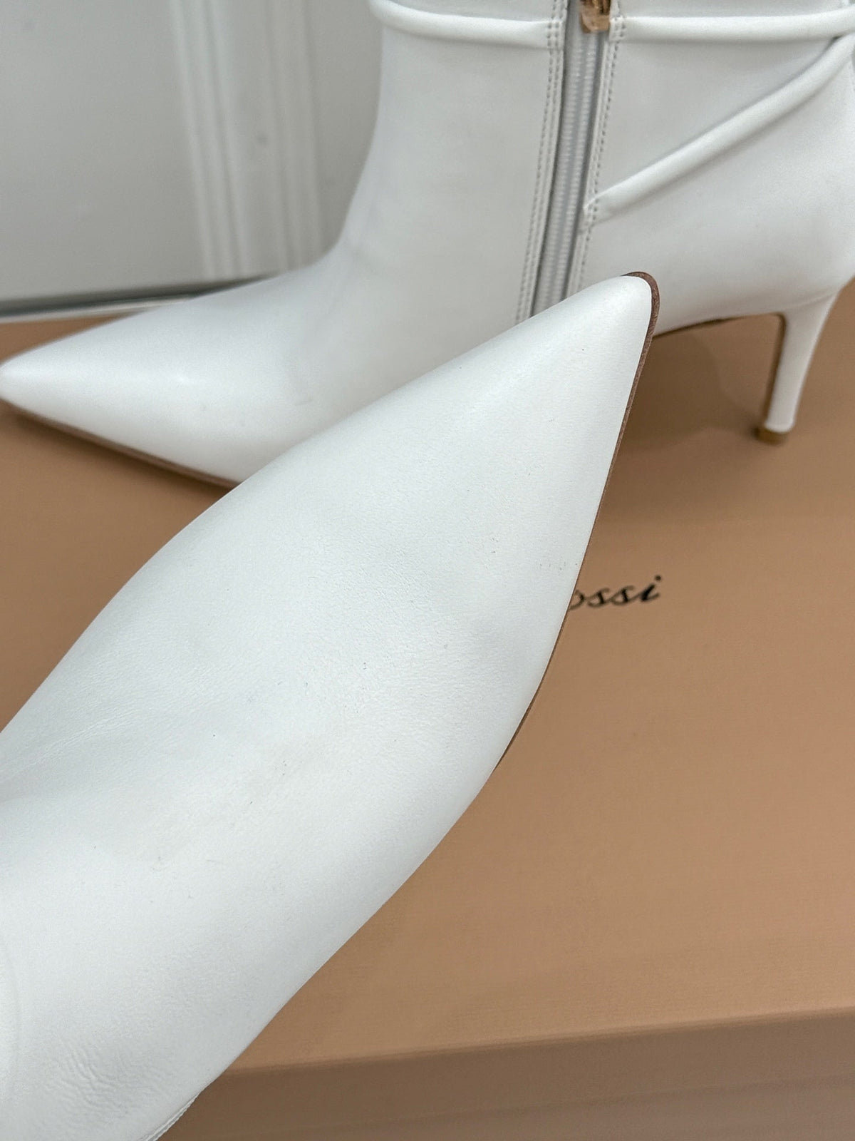 GR 26s Jungle Mamba Booties 8cm White Leather 175082