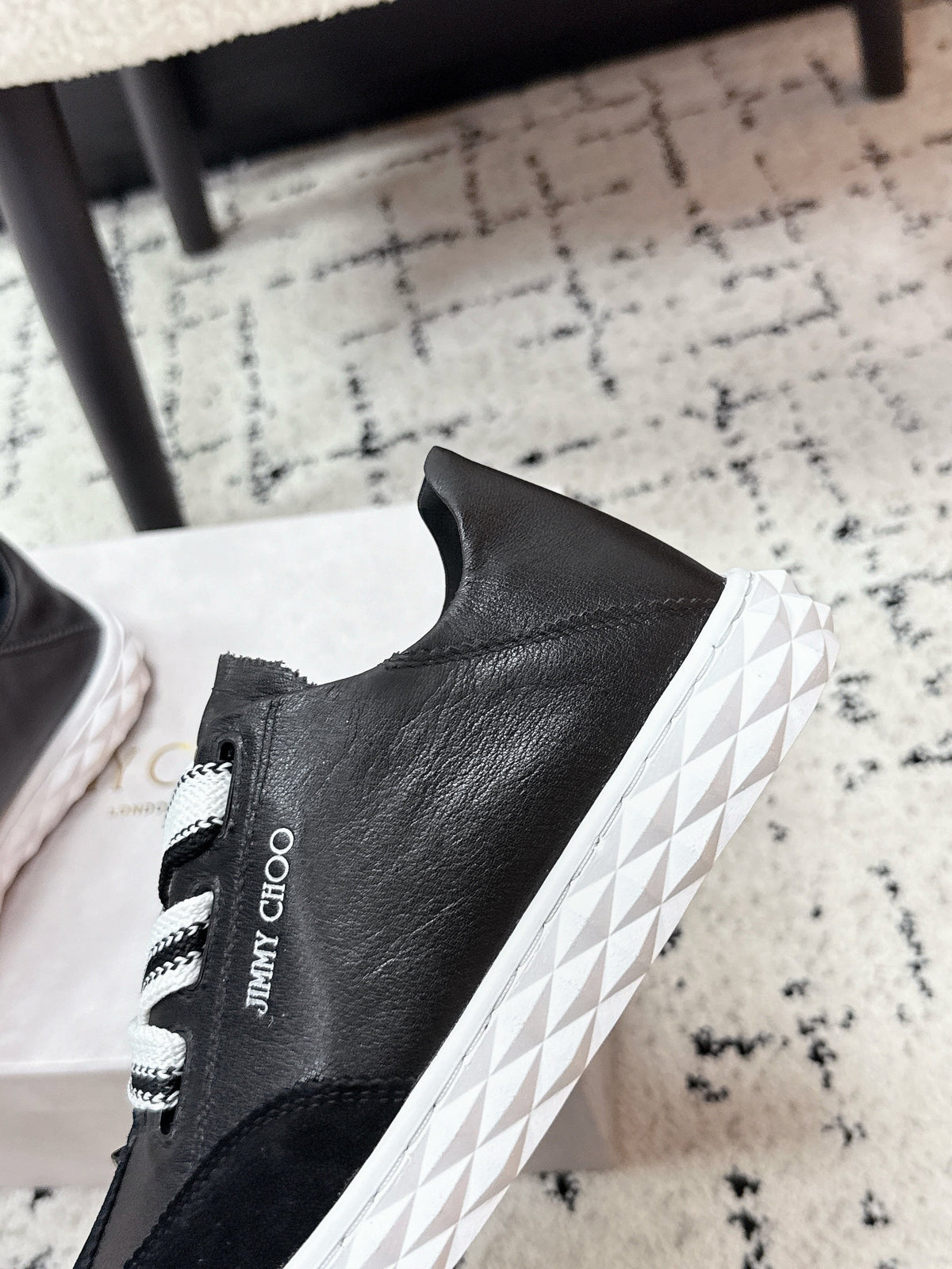 Jimmy Choo 26S Sneakers Black Calfskin And Suede 604183