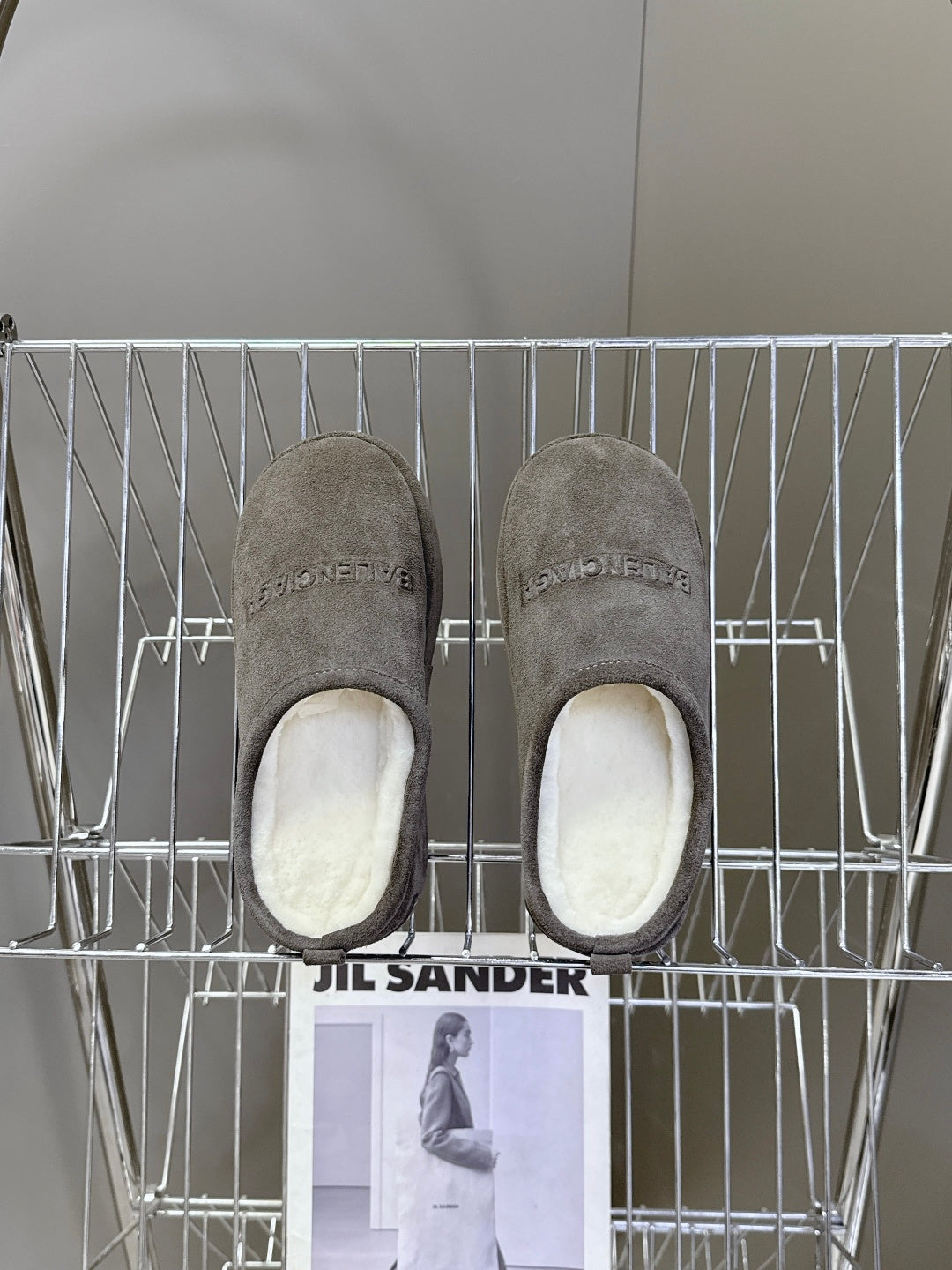 BLC Platform Slides Suede Genuine Fur 151385