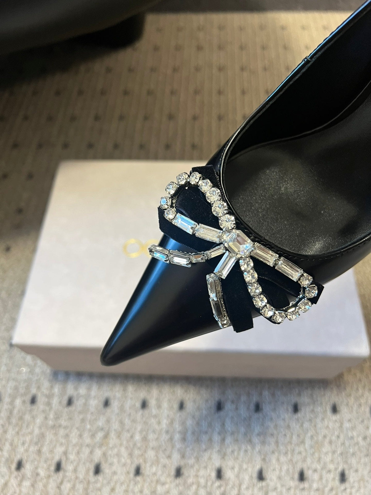 Jimmy Choo 26S High Heels 7.0cm Black Patent Calfskin 815349
