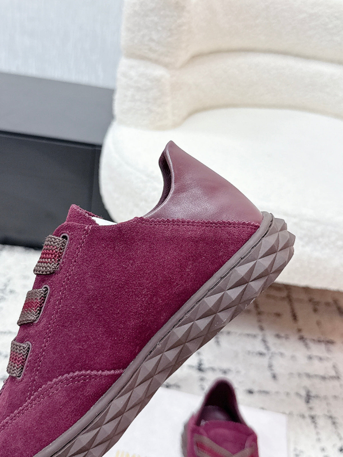 Jimmy Choo 26S Sneakers Dark Red Suede 492165