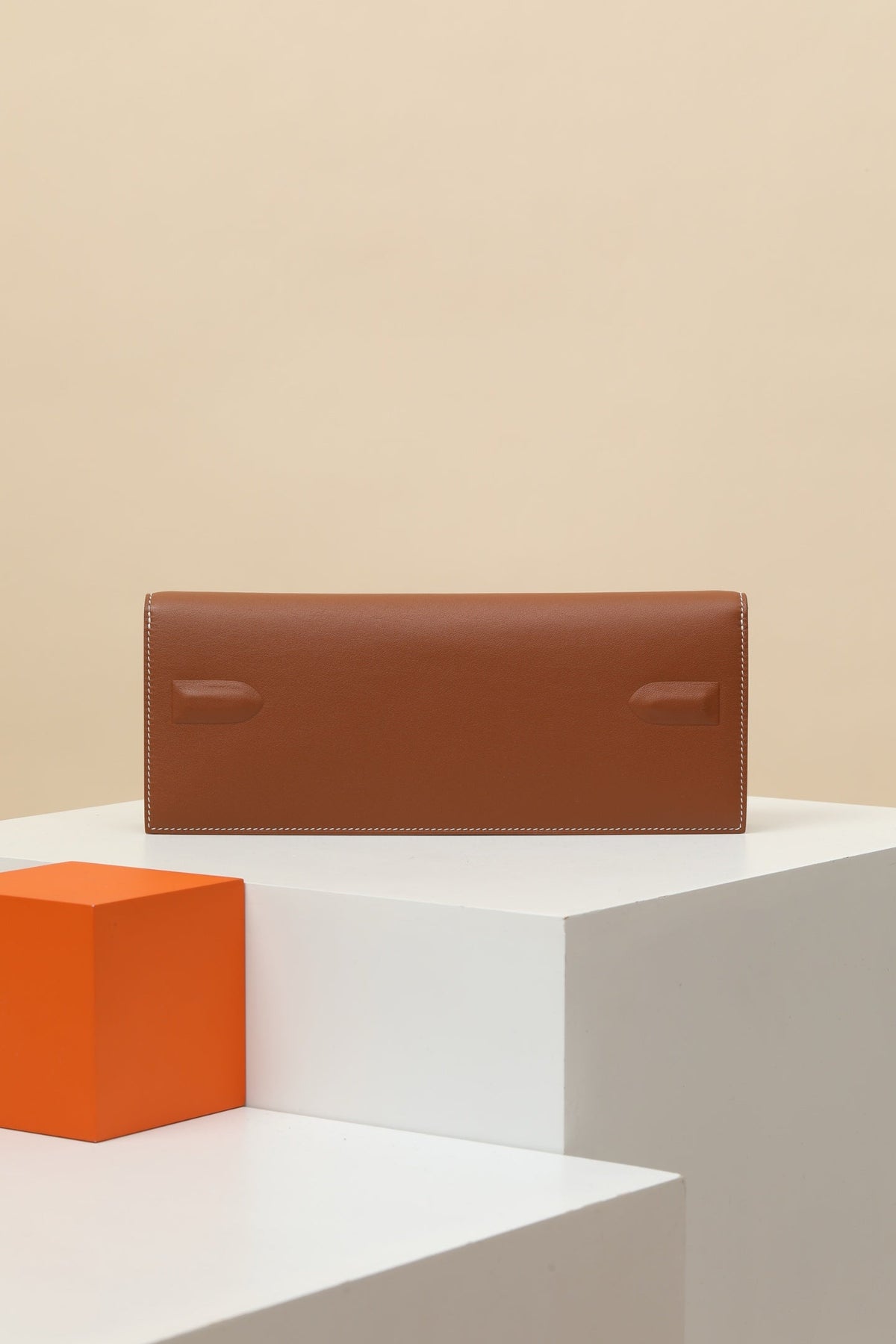 High-end Hermes 2026 Shadow Birkin Cut Clutch 29cm Golden Brown Swift Leather