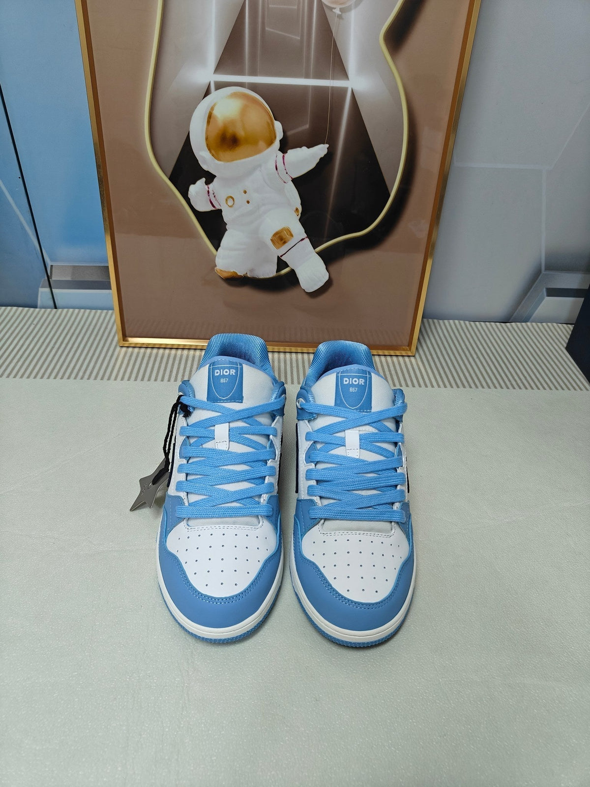 CD 26s Low Top Sneaker White Blue Calfskin 618492