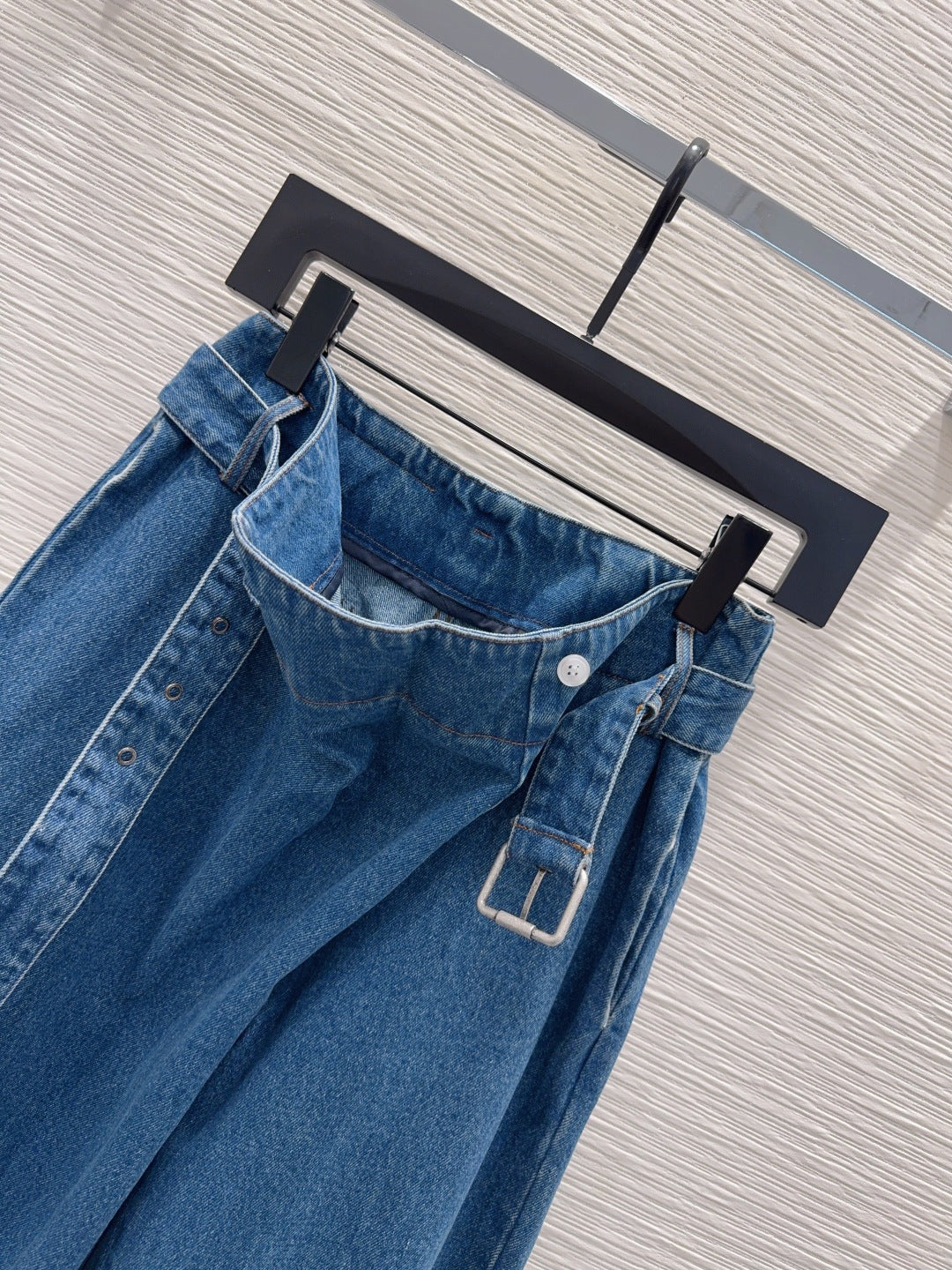 LW 26S Denim Jacket & Wide-Leg Trousers Set Blue Cotton 436686
