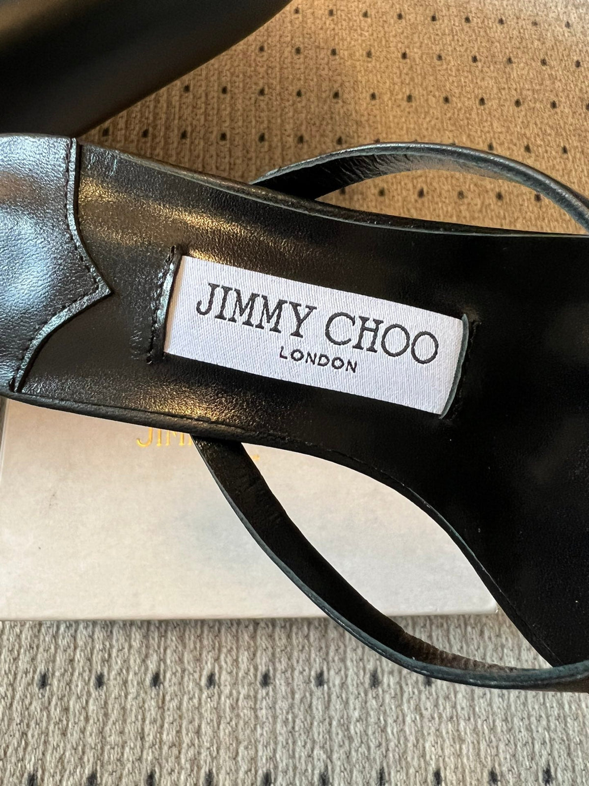 Jimmy Choo 26S Strappy Heeled Sandals Black Lambskin 482159