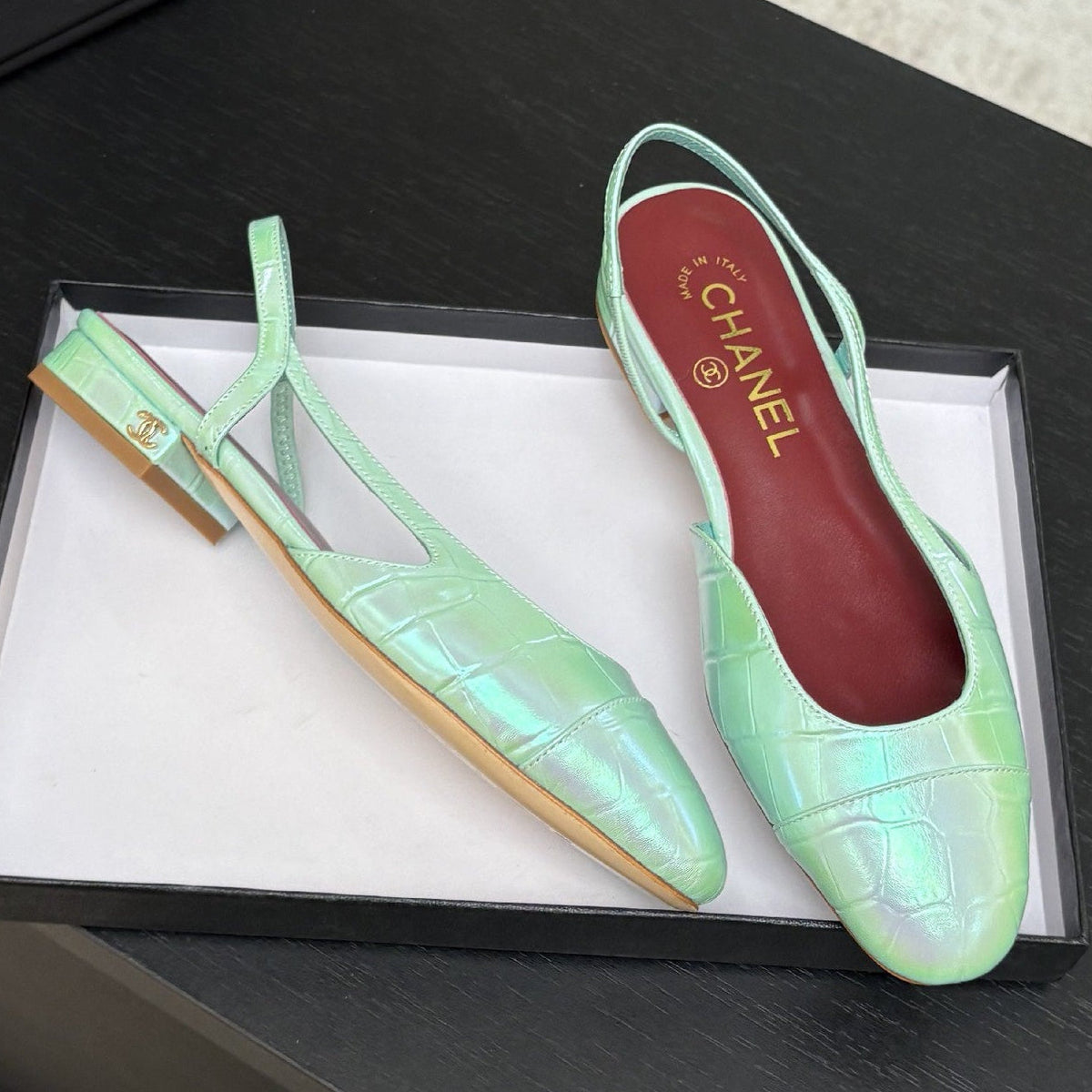 Chanel 2026 Two-Tone Slingback 2.0cm Cowhide 168114