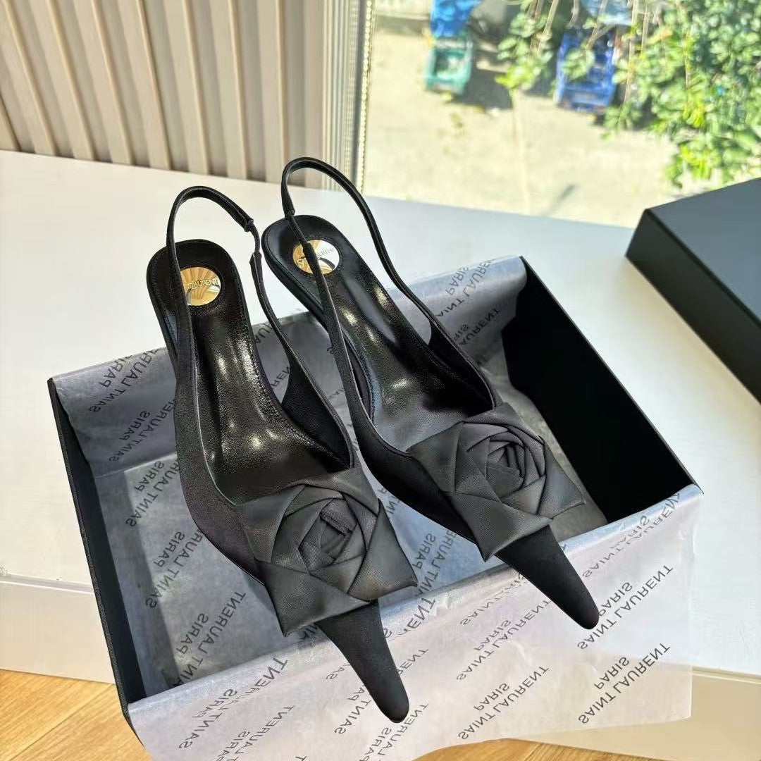 YSL Dakota Pumps 50mm Black Satin