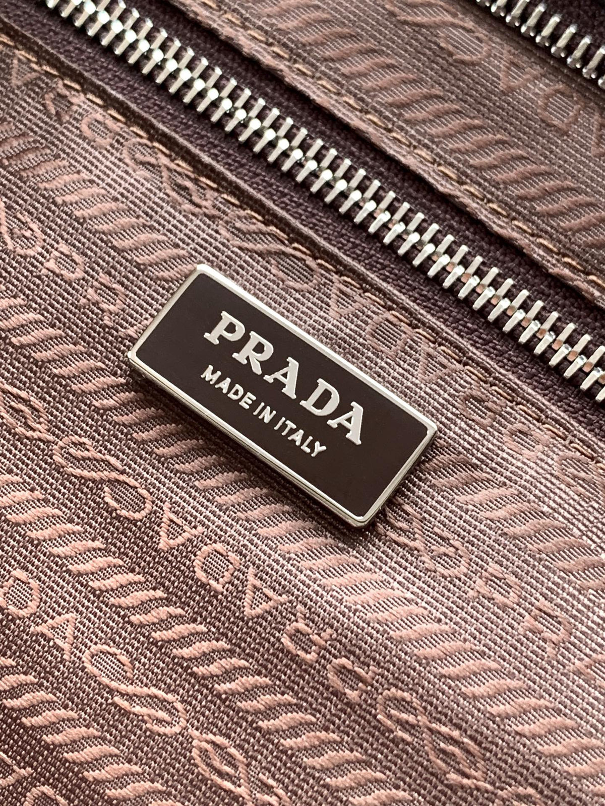 Prada 2026 Bonnie Corduroy Bag Brown Velvet Leather
